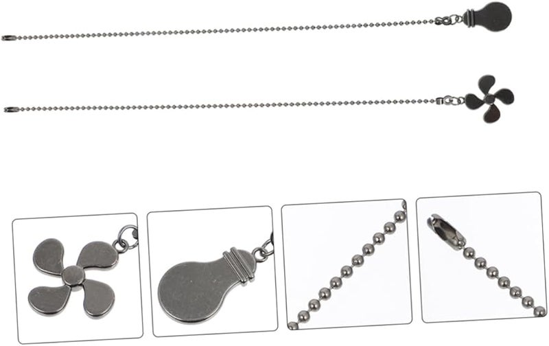 ملحق سلسلة سحب مروحة سقف معدنية - زخرفة أنيقة للاستخدام المنزلي في المصابيح - Image 3