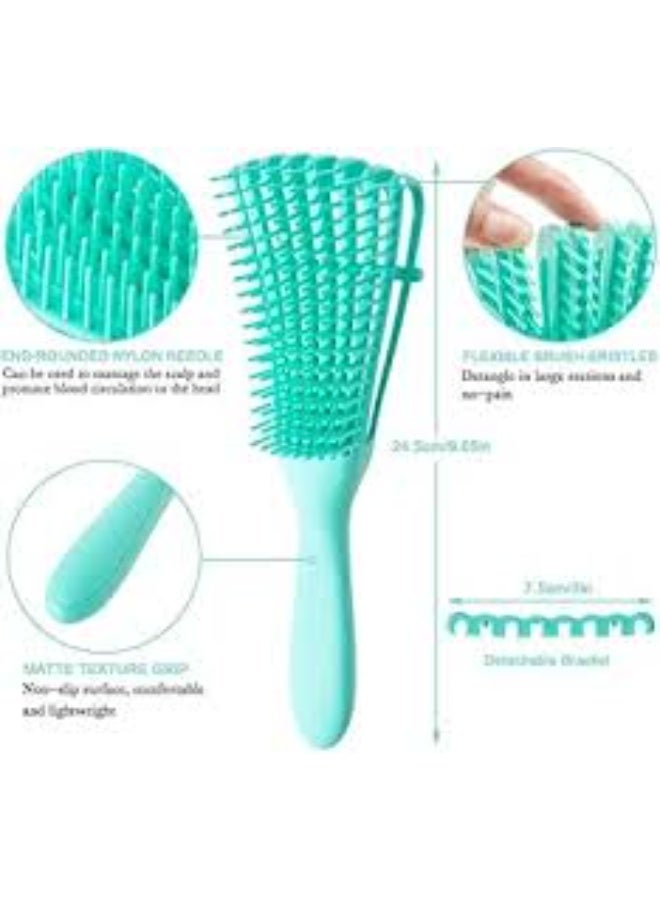 Flexible Hair Brush with Adjustable Clip for Effortless Detangling – Perfect for Curly, Wavy, Dry, and Wet Hair – Gentle Styling Brush, Single Piece, Multi-Color - Image 3
