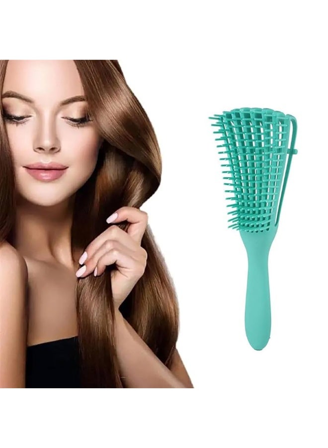 Flexible Hair Brush with Adjustable Clip for Effortless Detangling – Perfect for Curly, Wavy, Dry, and Wet Hair – Gentle Styling Brush, Single Piece, Multi-Color - Image 2