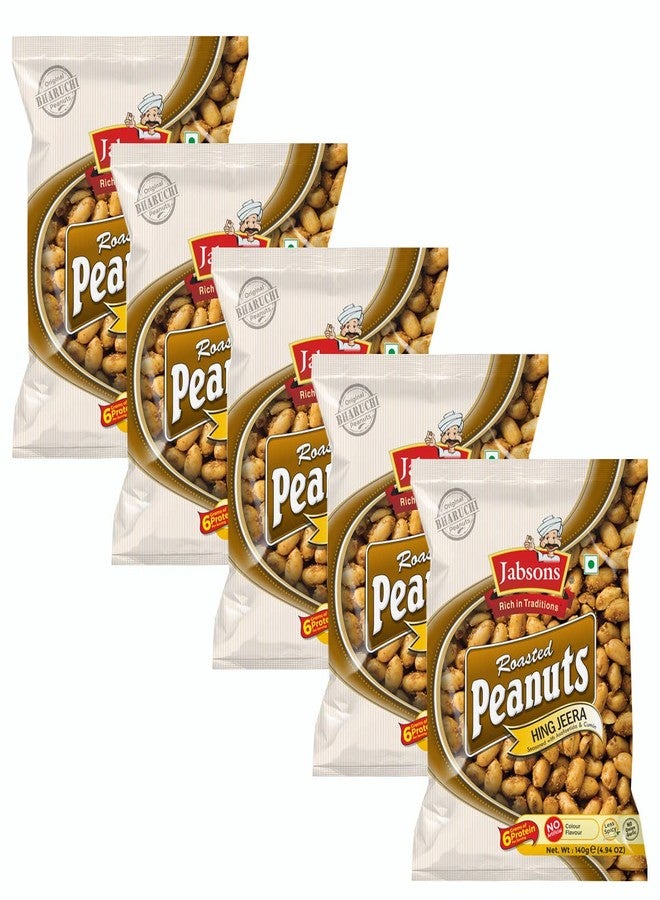 Jabsons - Jumbo Roasted Peanuts, Hing Jeera (5 PACK), 140g x 5 - Image 1