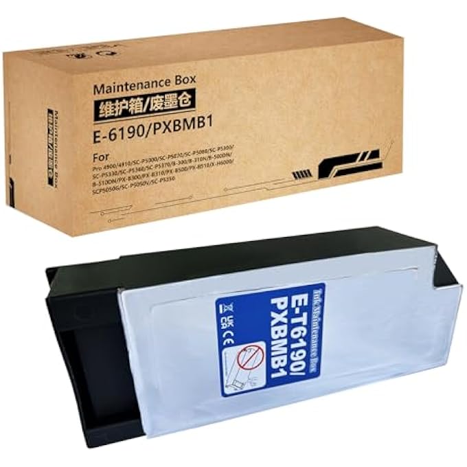 T6190 MAINTENANCE CARTRIDGE COMPATIBLE WITH SURECOLOR P5000 P5300 P5370 SC-P5000 B-300 B-310N B-500 B-510DN PRO 4900 PRINTER, C13T619000 WASTE INK COLLECT UNIT - Image 2
