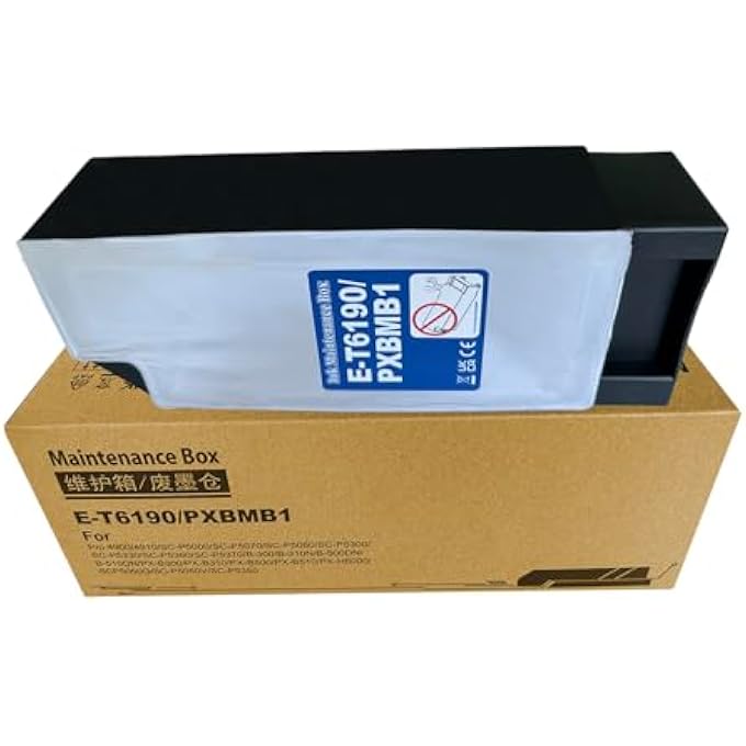 T6190 MAINTENANCE CARTRIDGE COMPATIBLE WITH SURECOLOR P5000 P5300 P5370 SC-P5000 B-300 B-310N B-500 B-510DN PRO 4900 PRINTER, C13T619000 WASTE INK COLLECT UNIT - Image 3