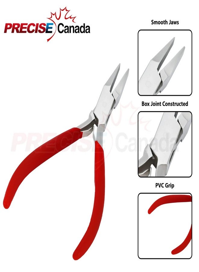PRECISE CANADA Flat Nose Pliers 5 Inch Smooth Jaw Pliers for Jewelry Making, Wire Wrapping Bending - Image 3