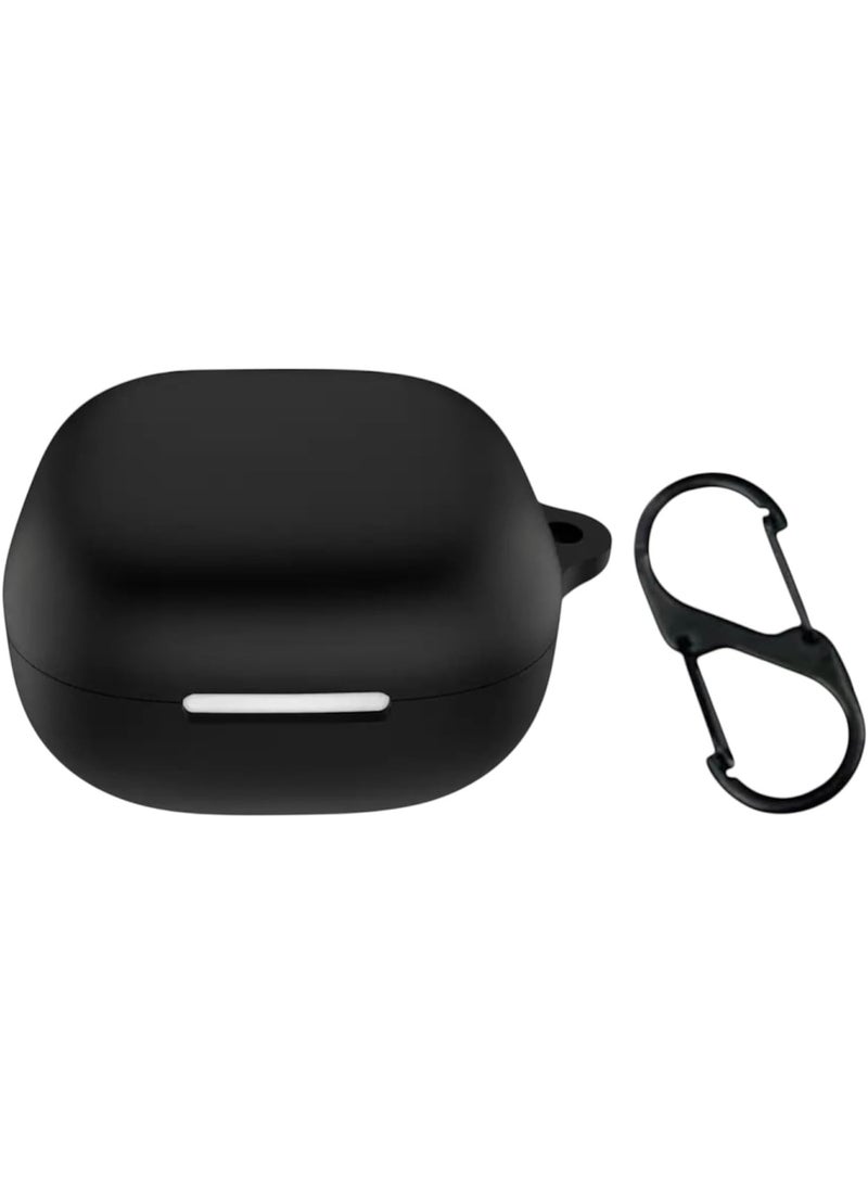 Portable Silicone Case Compatible with Anker Soundcore P31i R60i NC Wireless Bluetooth Earbuds Protective Cover Anti-Fall Protective Cover with Keychain (Black)