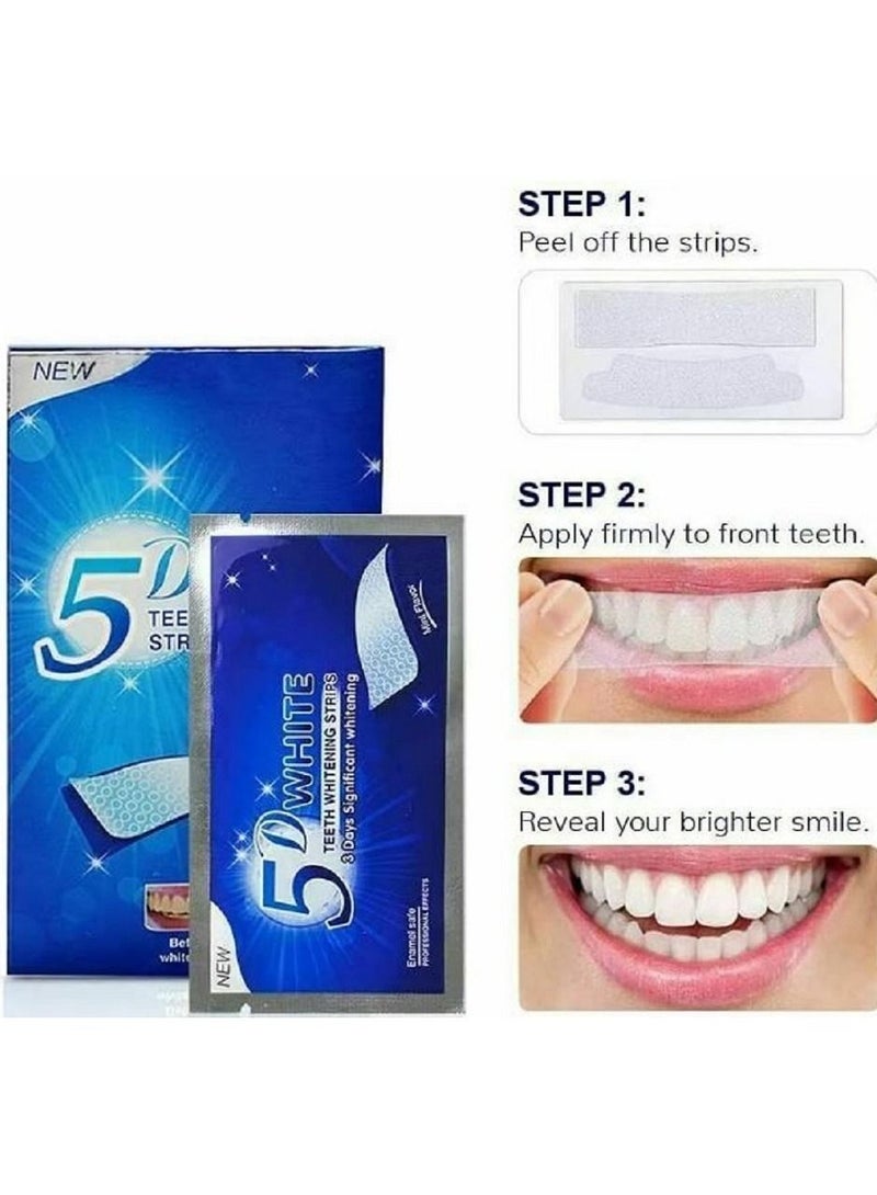 14-Pieces 5D Teeth Whitening Strips - Image 3