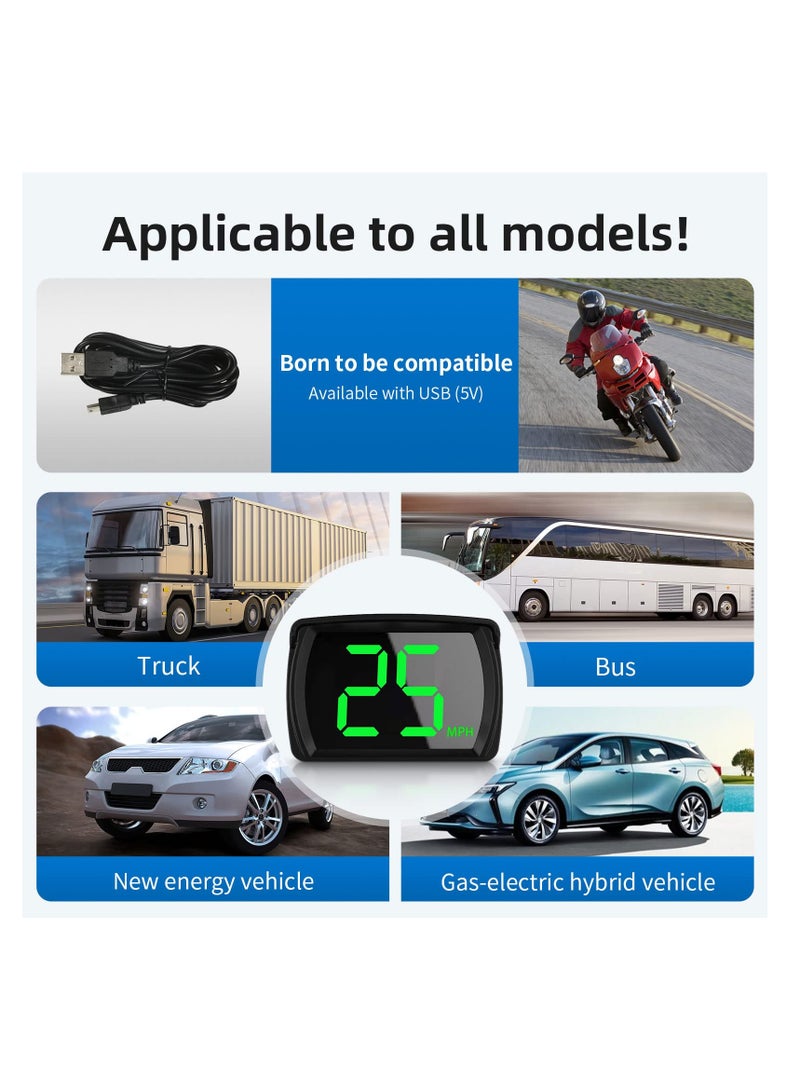 Zikra Car Hud  Speedometer Head Up Display for Cars with Speed Mph USB Plug and Play Suitable for All Cars - Image 3