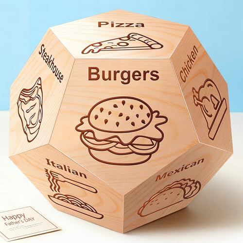 Winzwon Husband Dad Gifts for Fathers Day Winzwon Date Night Food Decision Dice Anniversary Birthday Wedding Couples Gifts for Teens Him Women Boyfriend Girlfriend - Image 1