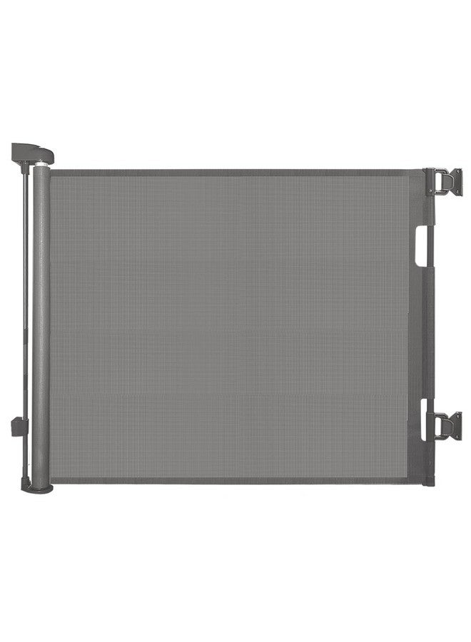 DEAR LOV Retractable Mesh Baby Gate, 33" Tall, Extends up to 55" Wide, Child Safety Gate for Doorways, Stairs, Hallways, Indoor/Outdoor (33"x55", Gray) - Image 1