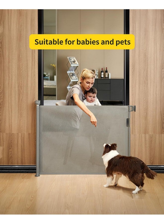 DEAR LOV Retractable Mesh Baby Gate, 33" Tall, Extends up to 55" Wide, Child Safety Gate for Doorways, Stairs, Hallways, Indoor/Outdoor (33"x55", Gray) - Image 5
