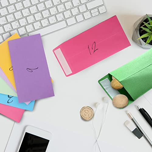 xflyxin Cash Envelopes 120 Pack 3.5x6.5inch,Colored envelope，Seed envelope，Coin envelope，Colored envelopes for cash, budgets, checks, coins, tickets, jewelry, small items - Image 4