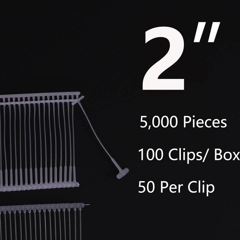 Fib-utopia 5000 Pcs Standard Tagging Gun Fasteners 2 inch, not jam The Tagging Gun, Clothing Tag Barbs Attachments for All Standard Price Tag Gun - Image 2