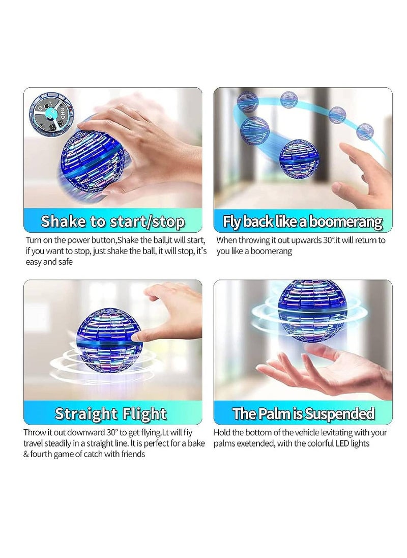 GENNEXT Flying Ball Toys, Flying Orb Hover Ball, 360° Rotating Cool Fidget Toys, Mini Drone Flyorb Toy with Built-in RGB Light Gift Safe for Kids Adults Magic Flying Toys Outdoor Indoor  - Image 3
