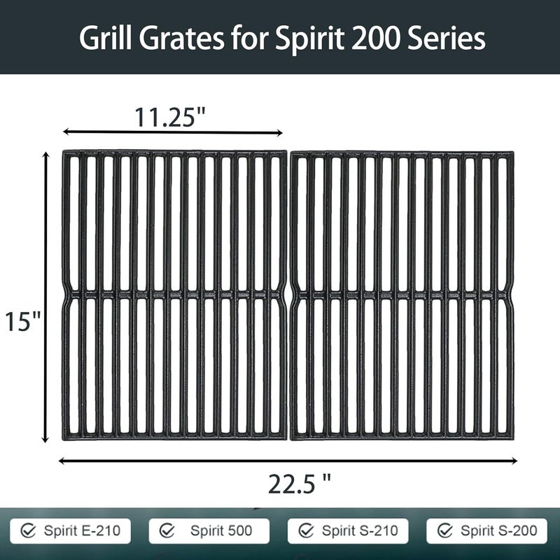 Utheer 15 Inch Cooking Grill Grate for Weber Spirit E/S 200 210 with Side Control, Spirit 500, Genesis Silver A, Grill Replacement Parts for Weber Spirit 7522, 15" x 23" Grill Grates | Genesis Silver A Compatible, Replacement for Weber Spirit 7522, 15" x 23" Dimensions, Side Control Models - Image 3