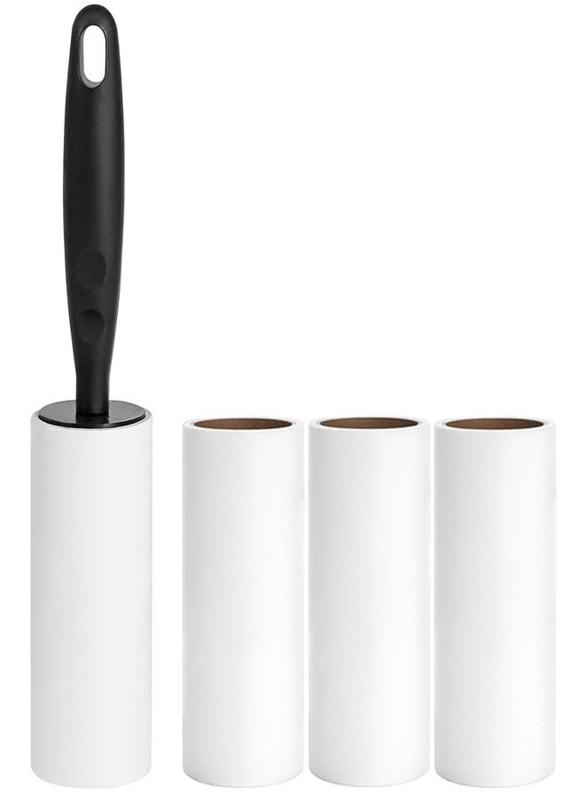 MINGRACE Lint Roller for Clothes Extra Sticky Pet Hair Removal Roller with Refills, Refillable Handle with 4 Sticky Rolls (Black Stick) - Image 1