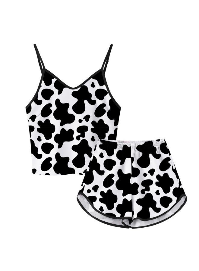 Schbbbta Girls & Women Silk Pajamas Set Satin Camisole Sleepwear 2 Piece Pjs, 3 Years - Women XXL, White, 5-6 Years - Image 1