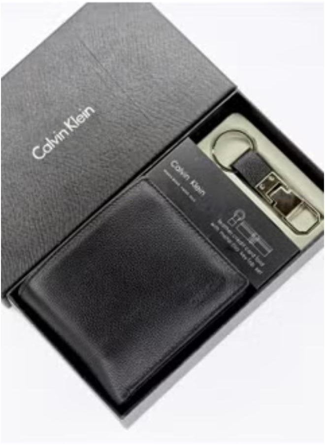 Calvin Klein Wallet-Keychain Set For Men