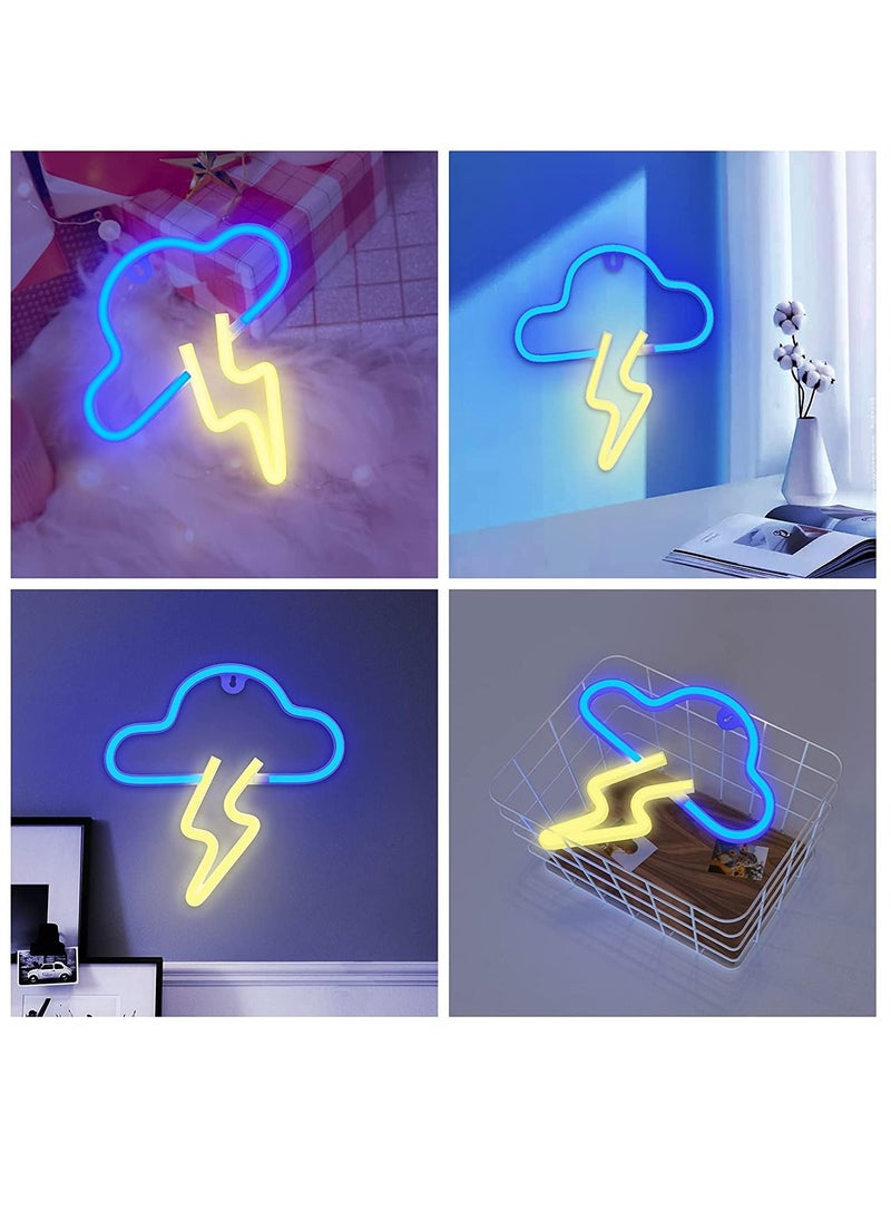 Neon Sign LED Cloud Lightning Shape Light Wall Decor Battery or USB Powered Yellow - pzsku/Z9D9079A2B81BA900EA83Z/45/_/1650615254/0f522662-de8f-48d2-9ae6-c331a8de4f83