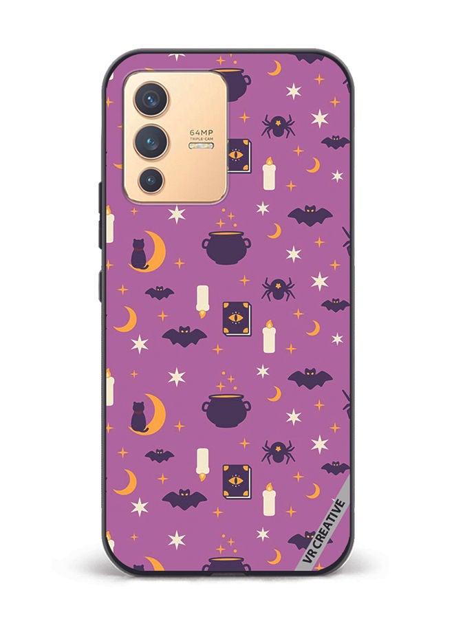VR CREATIVE Protective Case Cover For Vivo V23 5G Halloween 2 Design Multicolour - Image 1