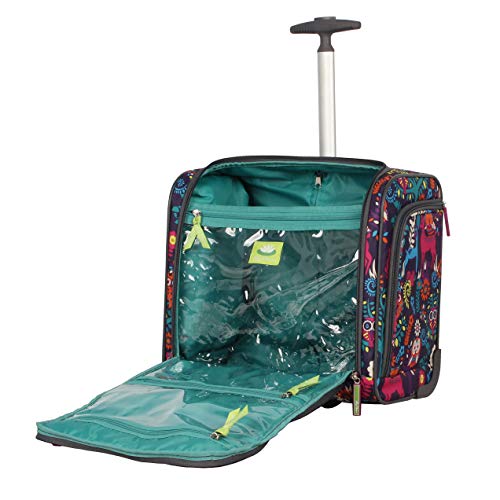 Lily Bloom Designer 15 Inch Carry On - Weekender Overnight Business Travel Luggage - Lightweight 2- Rolling Wheels Suitcase - Under Seat Rolling Bag for Women (Wildwoods) - Image 3
