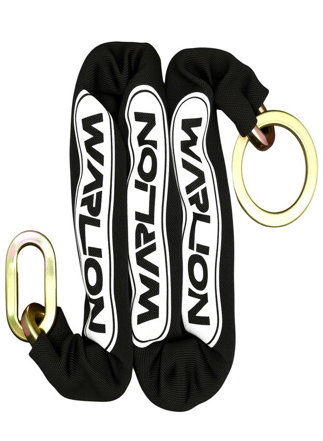 WARLION Heavy Duty Security Chain, 3ft x 3/8in Thick, 3.8lbs, Anti-Theft & Cut-Proof Motorcycle Chain with Cinch Ring - Secure Generators, Trailers, ATVs, Ebikes, & 2-Wheeled Vehicles (No Lock) - Image 1