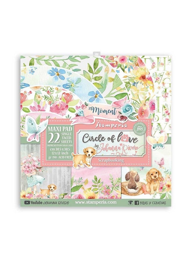 ستامبيريا وسادة ماكسي ورقية ذات وجه واحد من سيركل أوف لوف مقاس 12 × 12 بوصة 22/عبوة - Image 1