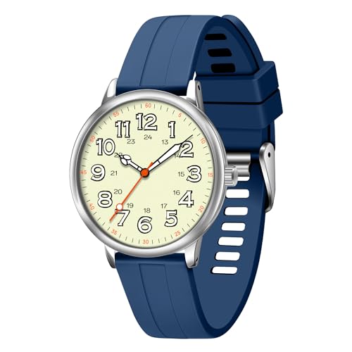 Asan Ge Mens Analog Watch 3ATM Waterproof 24H Luminous Dial ScratchResistant Mineral Glass Japanese Quartz Movement Comfortable Silicone Strap Ideal for Daily Wear Work Outdoor Activities - Image 1