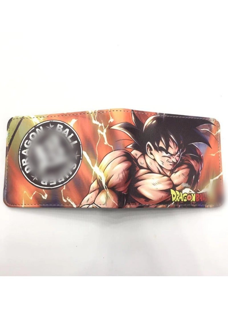 KUYING Dragon Ball PU Short Personalized Leather Wallet Card Bag 