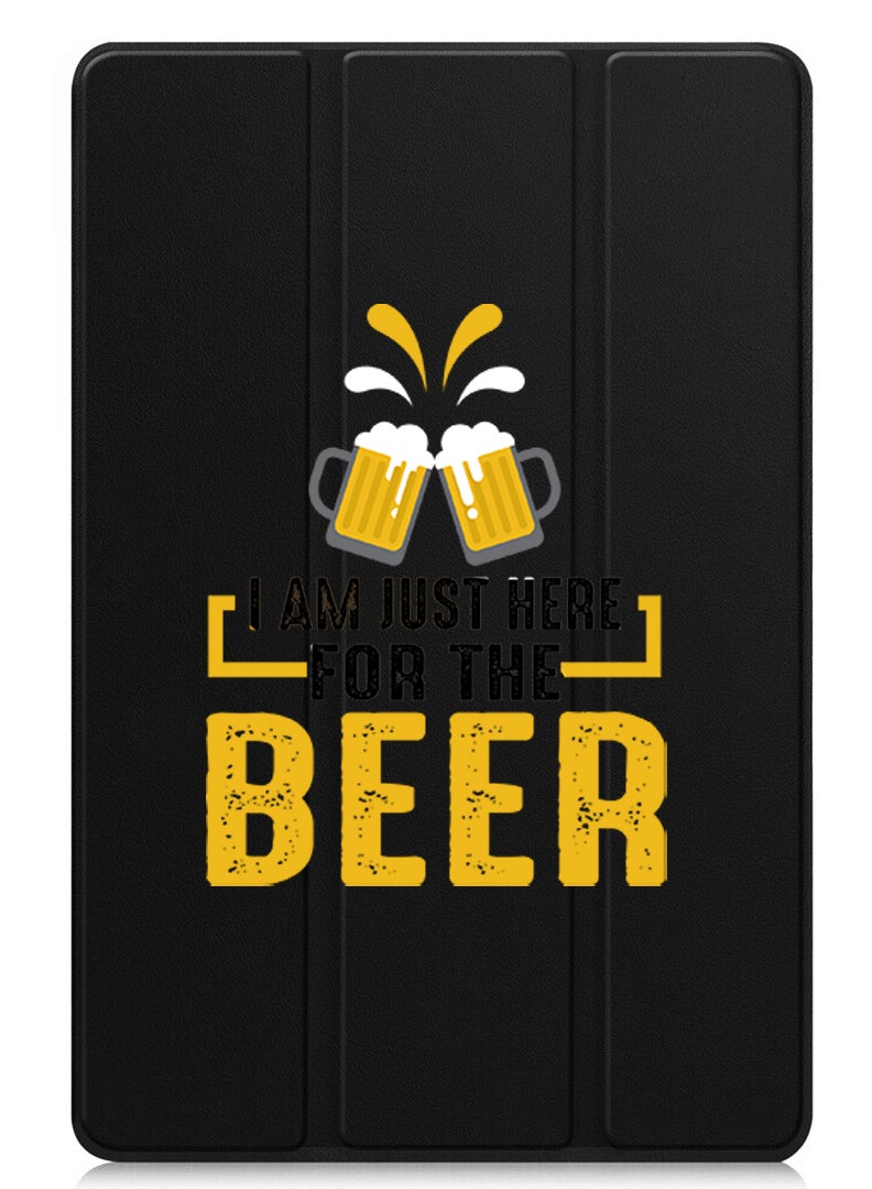 Theodor Protective Flip Case For Apple iPad mini 7th Generation (A17 Pro 2024 / Mini 6 2021 6th Generation) With Trifold Stand Auto Wake Sleep Shockproof Cover Here for Beer black - Image 1