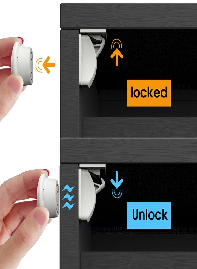 iLulala 4pcs Magnetic Baby Cabinet Locks for Child Safety with 1 Key, 3M Adhesive Baby Proofing Cabinets & Drawers Latches Child Safety Magnet Cabinet Lock for Cupboard and Pantry Door. - Image 4