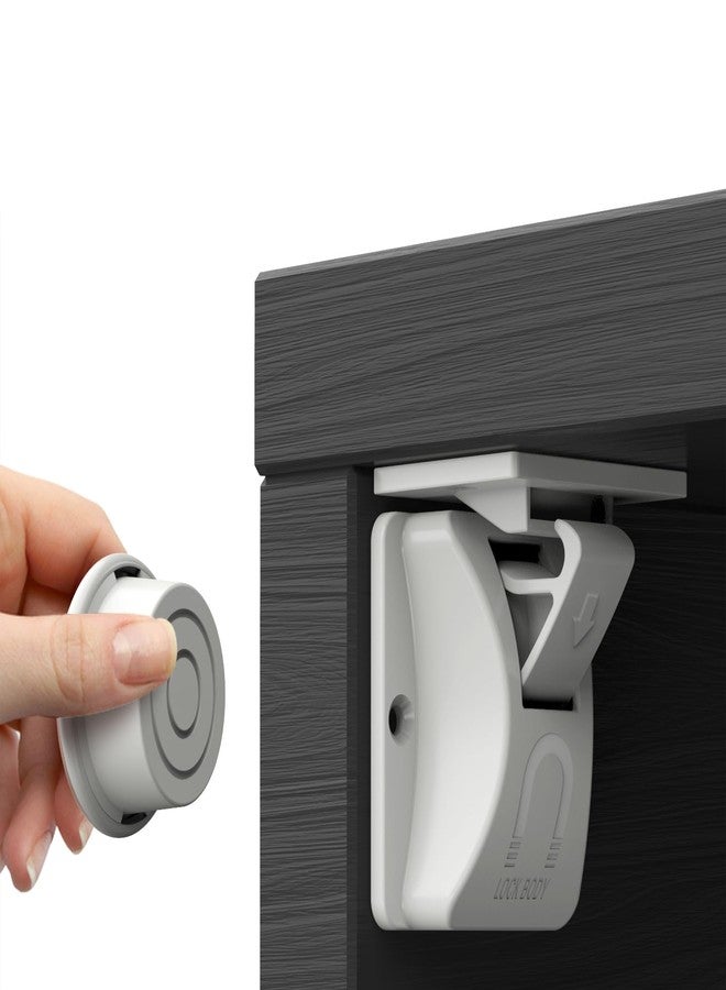 iLulala 4pcs Magnetic Baby Cabinet Locks for Child Safety with 1 Key, 3M Adhesive Baby Proofing Cabinets & Drawers Latches Child Safety Magnet Cabinet Lock for Cupboard and Pantry Door. - Image 2
