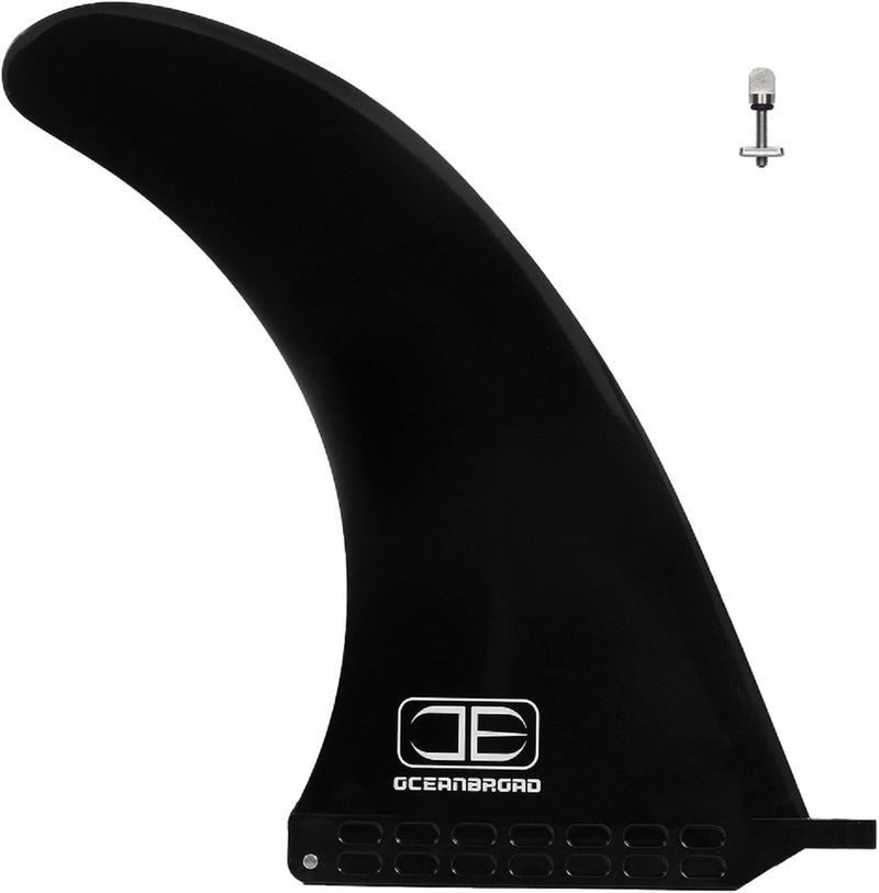 OCEANBROAD 8'' 9'' 10'' Surf SUP Fin No-Tool Fin Screw Single Center Fin 8 9 10 Inch for Surfboard Longboard Paddleboard - Image 1