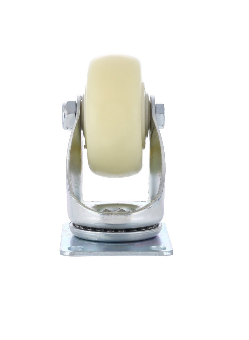 بي إم بي تولز طقم عجلات متحركة من البولي بروبيلين مع كرة مزدوجة مكون من قطعتين - 125 ملم - أبيض - Image 4