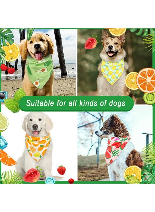 فيبيث أوشحة الكلاب، عبوة من 6 قطع من VIPITH، أوشحة الكلاب بنمط فاكهة هاواي لفصل الربيع والصيف، أوشحة الكلاب، أوشحة الرأس، هدايا الكلاب للأولاد والبنات، منتجات القطط، ملابس وإكسسوارات الكلاب للجراء من الصغيرة إلى الكبيرة - Image 5