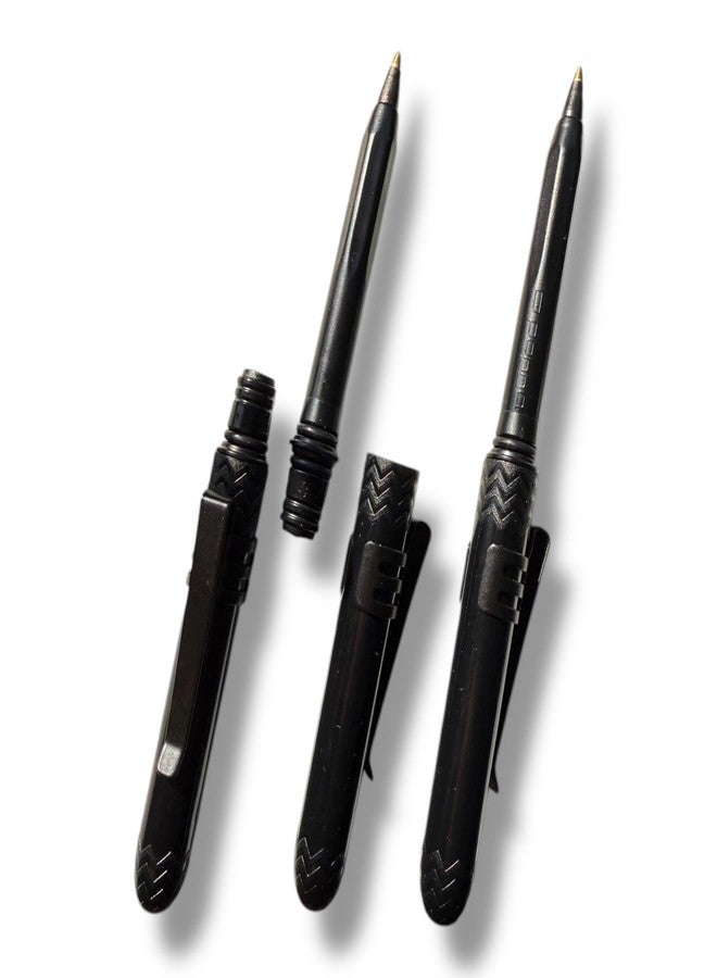 بوكا قلم الجيب المصنوع في الولايات المتحدة الأمريكية - عبوة من 3 أقلام بمشابك معدنية - قلم حبر جاف أسود صغير الحجم، وبسعر معقول، وخفيف الوزن، مناسب للاستخدام اليومي - قلم صغير مقاوم للماء ويطفو على الماء - صغير الحجم، كبير الكتابة (أسود) - Image 1
