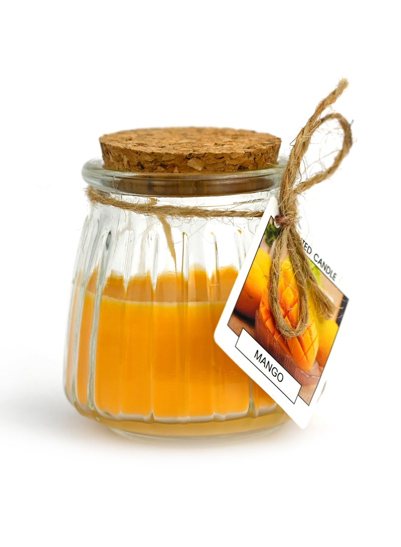 Mango Scented Candle For Home Fragrance, Scented Candles For Home Décor, Scented Candles For Home, Small Candles For Refreshing Fragrance, Birthday Gift For Women  - Image 1