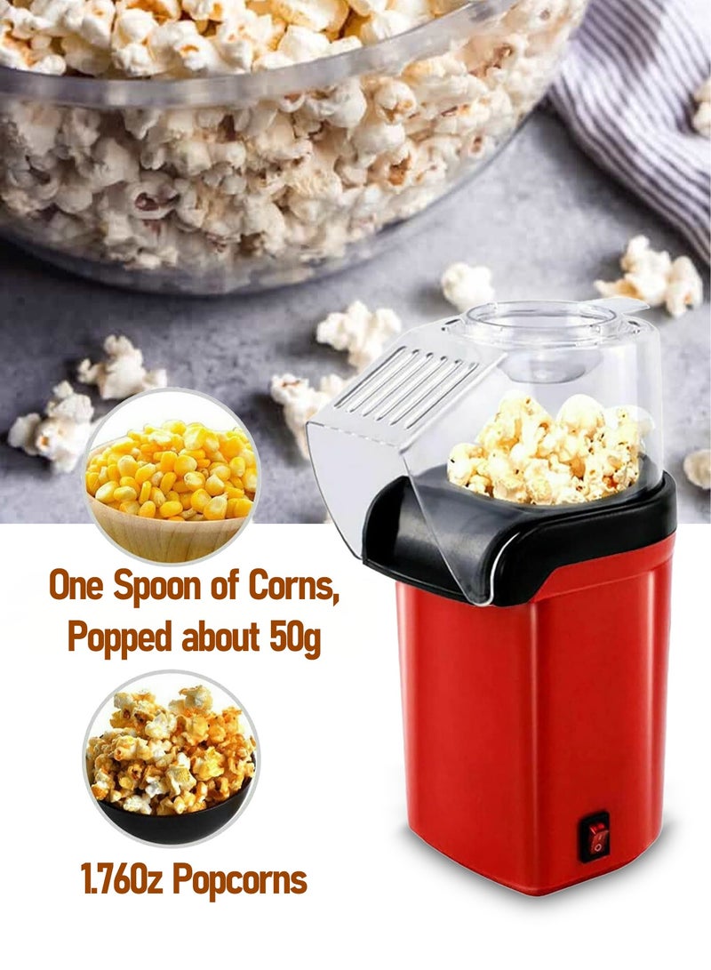 TOP Hot Air Popcorn Machine 1200w, Quick To Complete Healthy Food In 2-3 Minutes 1.8 L 1200.0 W JYDQ-01H Red - Image 3