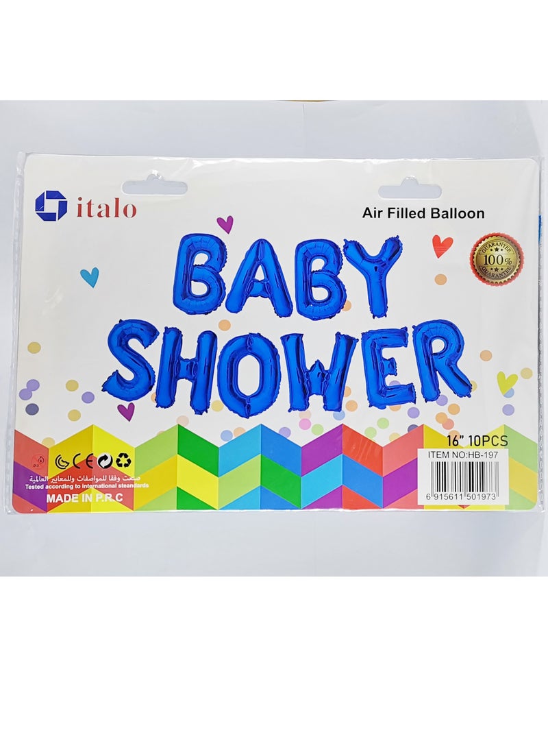 إيتالو بالونات استحمام الطفل الزرقاء من الفويل