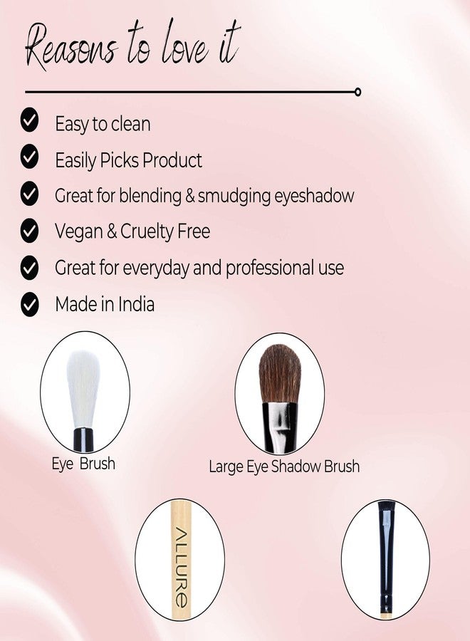 ALLURE Professional Eye Makeup Brush Set, 2 Pieces, Vegan Synthetic Bristles, Wooden Handle, C-20 Large Eyeshadow and C-19 Crease Blender Brushes for Contouring and Blending - Image 3