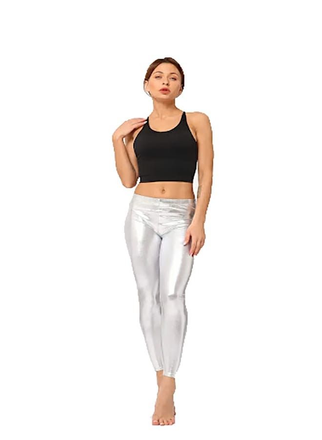 Ghils Women's High Waist Stretch Leather Leggings - Image 1