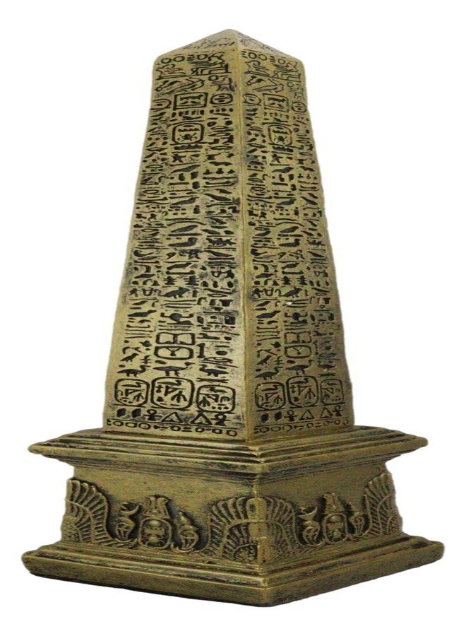 Ebros Gift Ebros Egyptian Theme Obelisk Temple of Ra with Hieroglyphs 10" Tall Sculpture Figurine Gods of Egypt Oracle of Anubis Horus Seth Bastet Religious Pillar of Heaven - Image 4