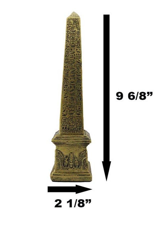 Ebros Gift Ebros Egyptian Theme Obelisk Temple of Ra with Hieroglyphs 10" Tall Sculpture Figurine Gods of Egypt Oracle of Anubis Horus Seth Bastet Religious Pillar of Heaven - Image 3