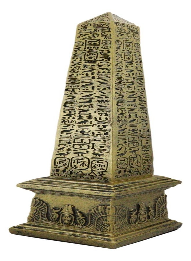 Ebros Gift Ebros Egyptian Theme Obelisk Temple of Ra with Hieroglyphs 10" Tall Sculpture Figurine Gods of Egypt Oracle of Anubis Horus Seth Bastet Religious Pillar of Heaven - Image 5