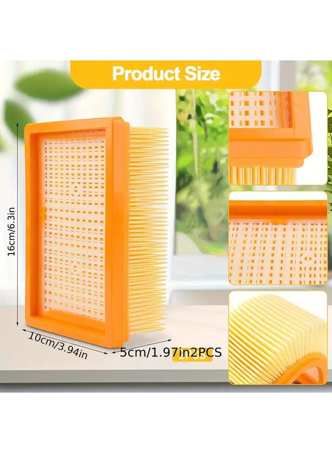 2pcs Vacuum Cleaner Filters Flat Pleated Design Durable Plastic Efficient Filtration Compatible With WD4 WD5 WD6 MV4 MV5 MV6 KWD4 KWD5 KWD6 Models - Image 3