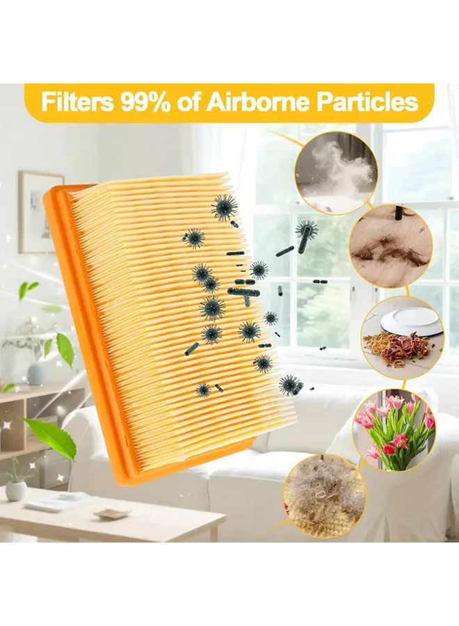 2pcs Vacuum Cleaner Filters Flat Pleated Design Durable Plastic Efficient Filtration Compatible With WD4 WD5 WD6 MV4 MV5 MV6 KWD4 KWD5 KWD6 Models - Image 4
