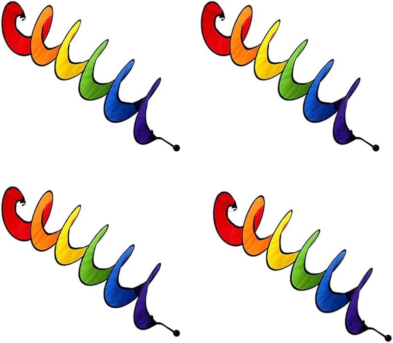 دوامة رياح حلزونية بألوان قوس قزح لتزيين الحديقة الخارجية والمخيمات - Image 2