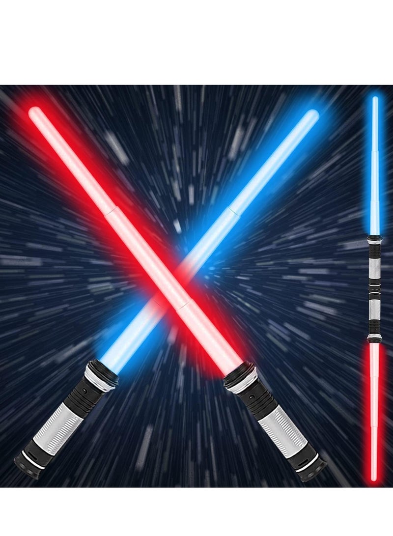SYOSI Lightsaber Kids   LED Light Up Saber with Sound Retractable 7 Colors Light Saber Sword for Boys Kids Party Favors   2 Pack - Image 1