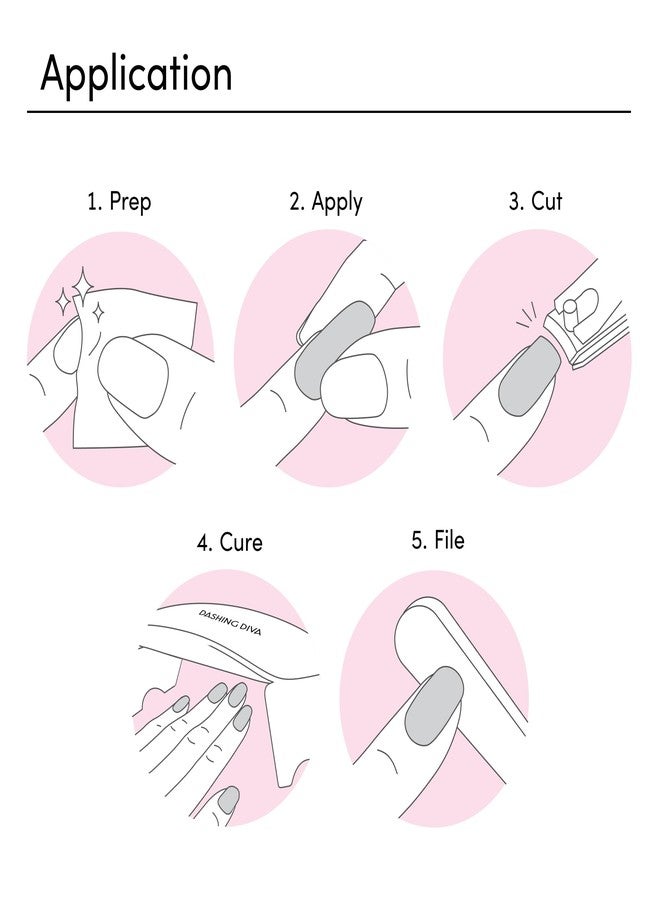 Dashing Diva Glaze Nail Strip Duo - Perfect Petals Collection - Swiss Alps & Daisy Dukes - Long Lasting, Chip Resistant, Semi-Cured Gel Nail Strips - Contains 2 Colors - Image 5