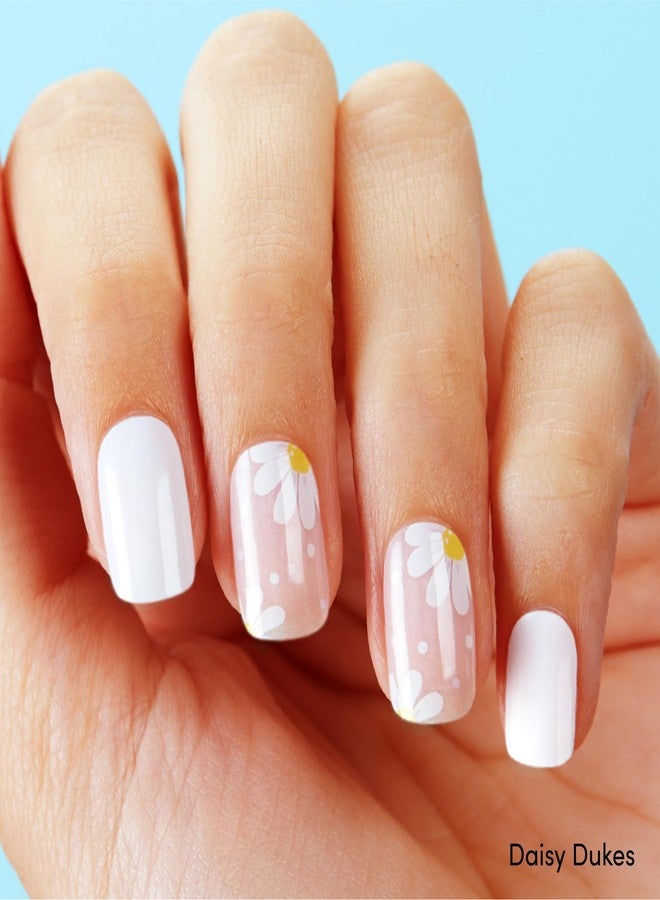 Dashing Diva Glaze Nail Strip Duo - Perfect Petals Collection - Swiss Alps & Daisy Dukes - Long Lasting, Chip Resistant, Semi-Cured Gel Nail Strips - Contains 2 Colors - Image 3