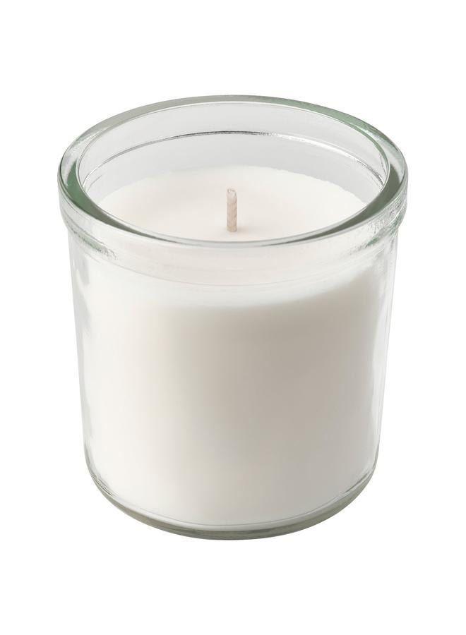 erorex Scented Candle In Glass, Fresh Linen/White, 40 Hr - Image 1