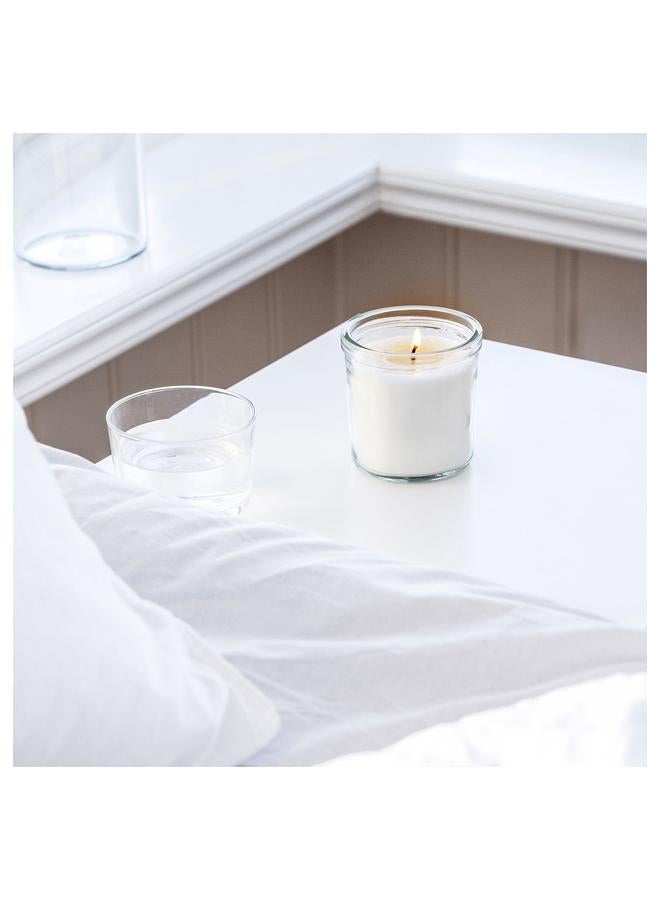 erorex Scented Candle In Glass, Fresh Linen/White, 40 Hr - Image 3